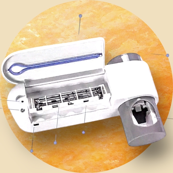 NIB UV Light Sterilizer, Toothbrush Holder & Cleaner, Auto Toothpaste Dispenser - Picture 6 of 14